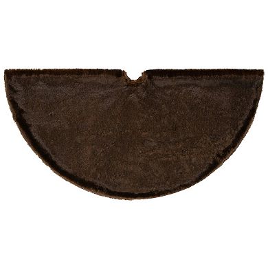 Northlight 48 in. Dark Brown Faux Fur Christmas Tree Skirt