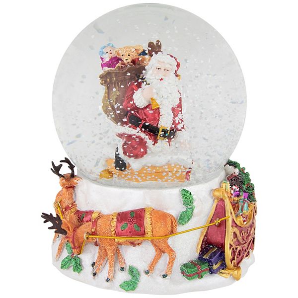 Northlight 6.5-in. Santa Delivering Gifts Musical Christmas Snow Globe