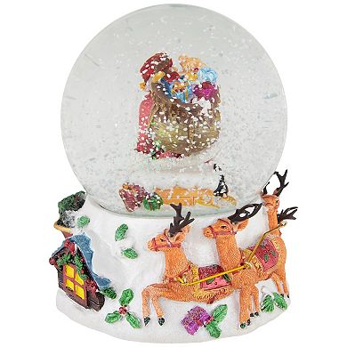 Northlight 6.5-in. Santa Delivering Gifts Musical Christmas Snow Globe