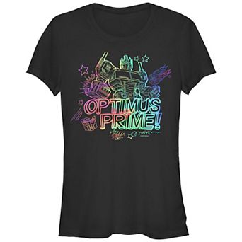 Juniors' Transformers Evergreen Optimus Pride Graphic Tee