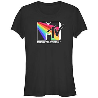Juniors' MTV Rainbow Beam Logo Pride Graphic Tee