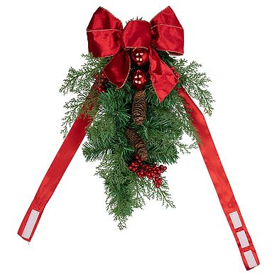 Northlight 2-Piece Mixed Cedar & Pine Christmas Chair Back Swag Set