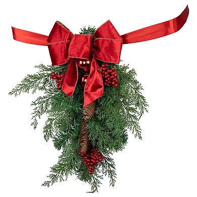 Northlight 2-Piece Mixed Cedar & Pine Christmas Chair Back Swag Set