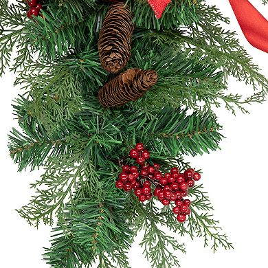 Northlight 2-Piece Mixed Cedar & Pine Christmas Chair Back Swag Set