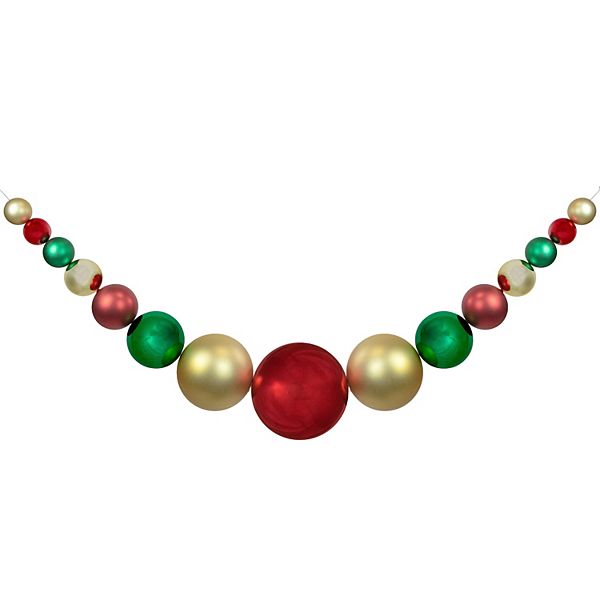 Red/Gold Glittered Shatterproof Ball Boxed Orn main image 0