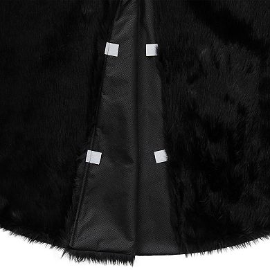 Northlight 48 in. Black Faux Fur Christmas Tree Skirt