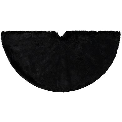 Northlight 48 in. Black Faux Fur Christmas Tree Skirt