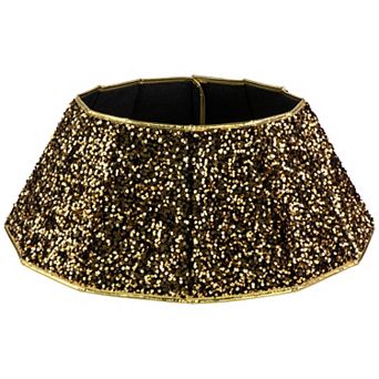 Northlight 26 in Gold Sequins Hexagonal Christmas Tree Collar