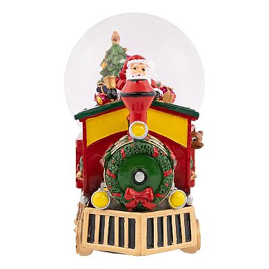 Northlight Santa Driving the Christmas Train Musical Snow Globe Table Decor