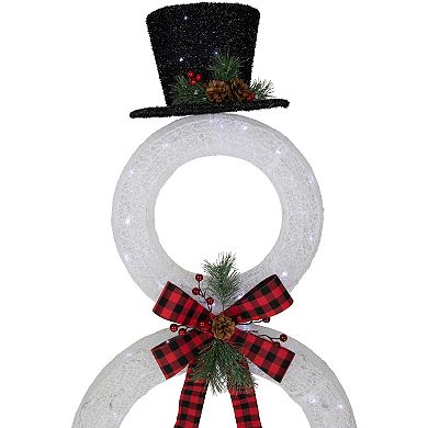Northlight 48 in. LED Lighted Wreath Snowman Outdoor Christmas Decoration