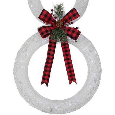 Northlight 48 in. LED Lighted Wreath Snowman Outdoor Christmas Decoration