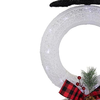 Northlight 48 in. LED Lighted Wreath Snowman Outdoor Christmas Decoration