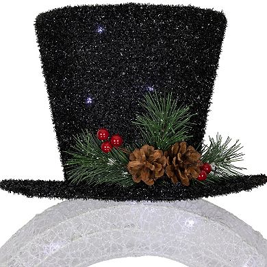 Northlight 48 in. LED Lighted Wreath Snowman Outdoor Christmas Decoration