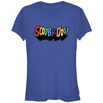 Juniors' Pride Scooby-Doo Rainbow Logo Graphic Tee