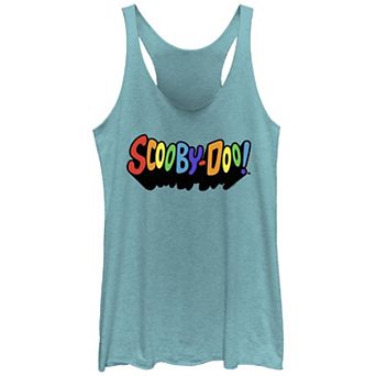 Juniors' Pride Scooby-Doo Rainbow Logo Graphic Racerback Tank