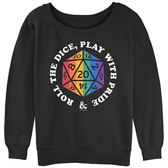 Juniors' Dungeons & Dragons Play With Pride Slouchy Terry Graphic Pullover