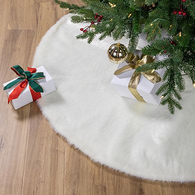 Northlight 48 in. White Faux Fur Christmas Tree Skirt