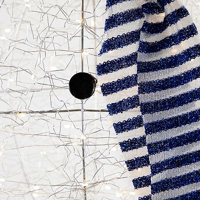 Northlight LED Lighted Silver Mesh Snowman Outdoor Twinkling Christmas Decoration