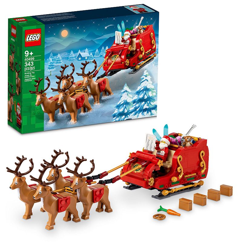 LEGO - Santa’s Sleigh Christmas Toy Set with Reindeer & Santa Figurine 40499