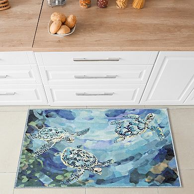 Liora Manne Impressions Sea Turtles Indoor/Outdoor Mat