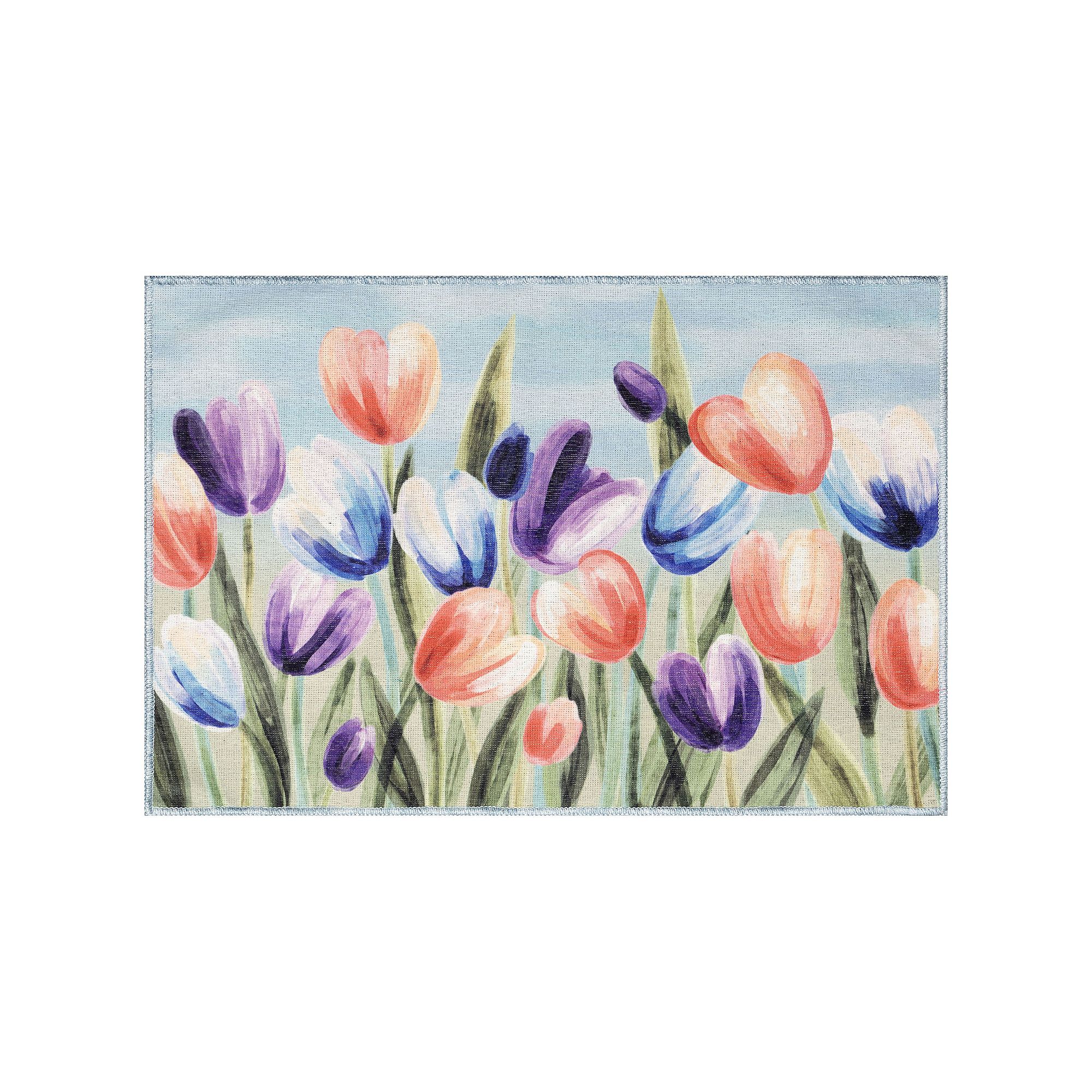 Liora Manne Impressions Tulips Indoor/Outdoor Mat, Multi