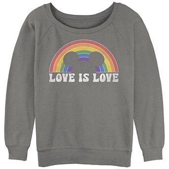 Disney's Mickey Mouse Love Is Love Rainbow Juniors' Graphic Pullover