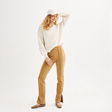 Juniors' SO® High-Rise Slim Straight Ponte Pants