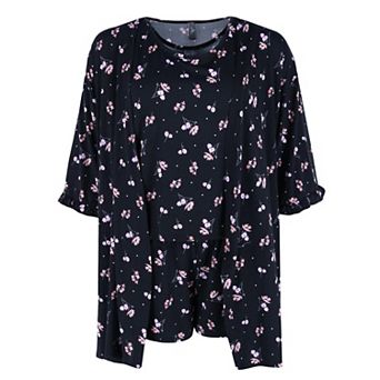 Women's Tank Top And Shorts With Robe Sleep Set