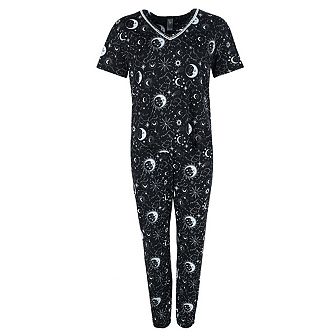 Women's V-neck Short Sleeve Jogger Set