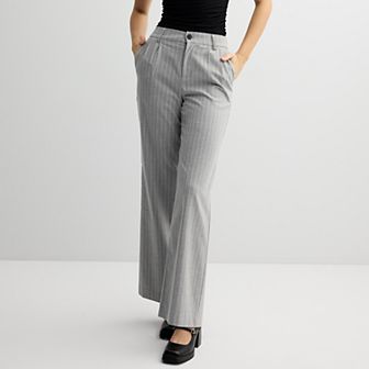 Juniors' SO® Pinstripe Wide Leg Trousers