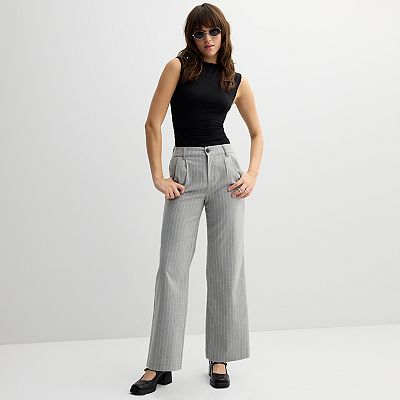 Juniors' SO® Pinstripe Wide Leg Trousers Juniors' SO® Pinstripe Wide Leg Trousers