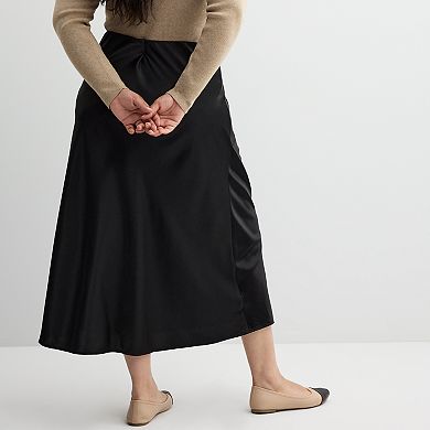 Juniors' Plus Size SO Satin Maxi Skirt