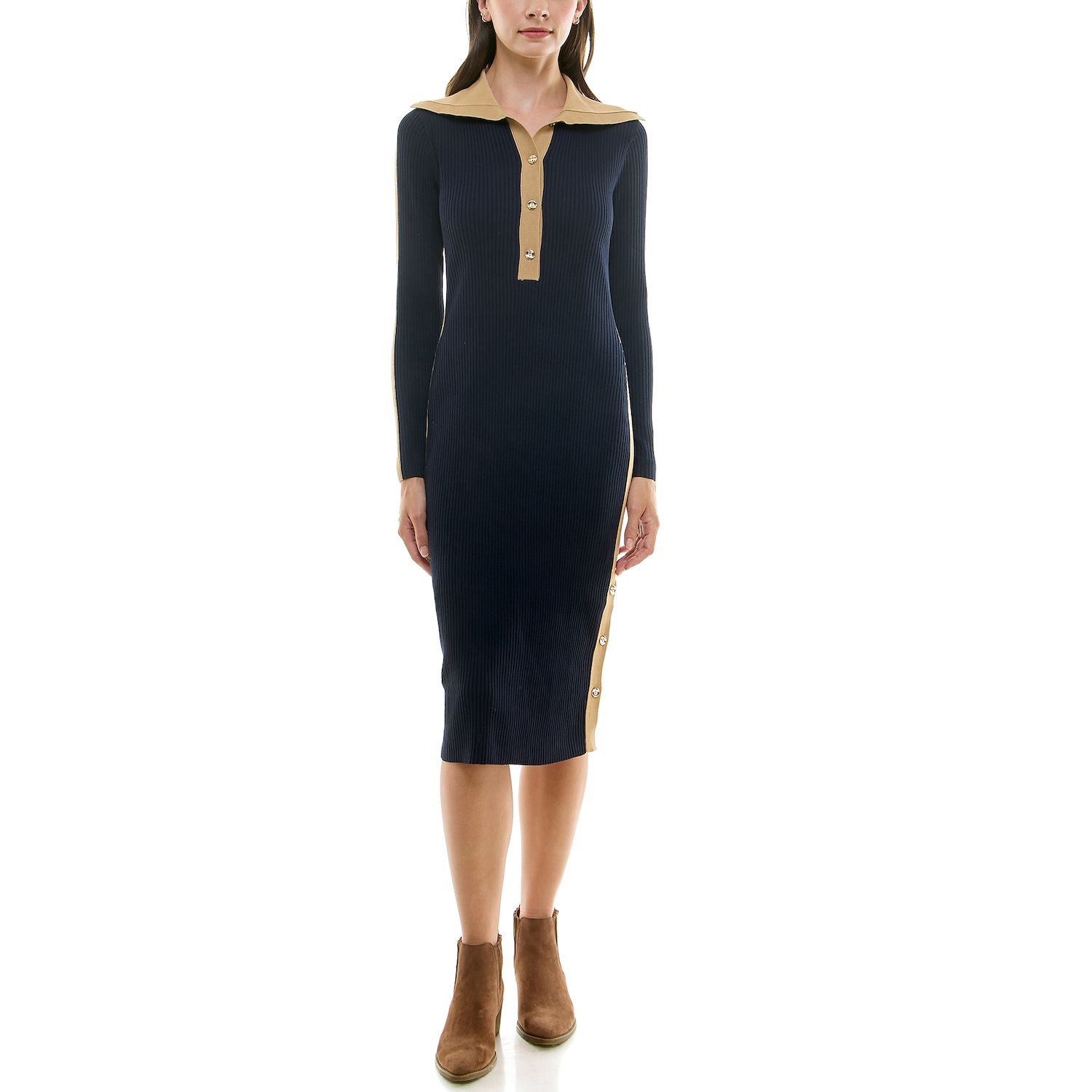 Nanette Lepore Women's Sleeveless V-Neck Wrap Dress - Button Asymmetrical Hem, Casual Night Out