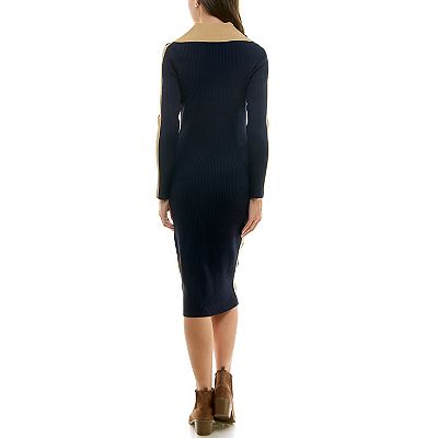 nanette lepore knit dress Women's Nanette Lepore Bodycon Sweater Dress, Size: Large, Navy