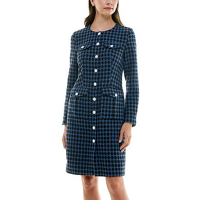 Women's Nanette Lepore Long Sleeve Button-Front Sheath Dress