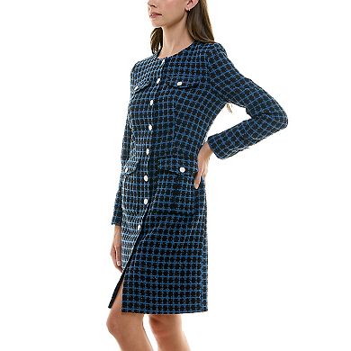 Women's Nanette Lepore Long Sleeve Button-Front Sheath Dress