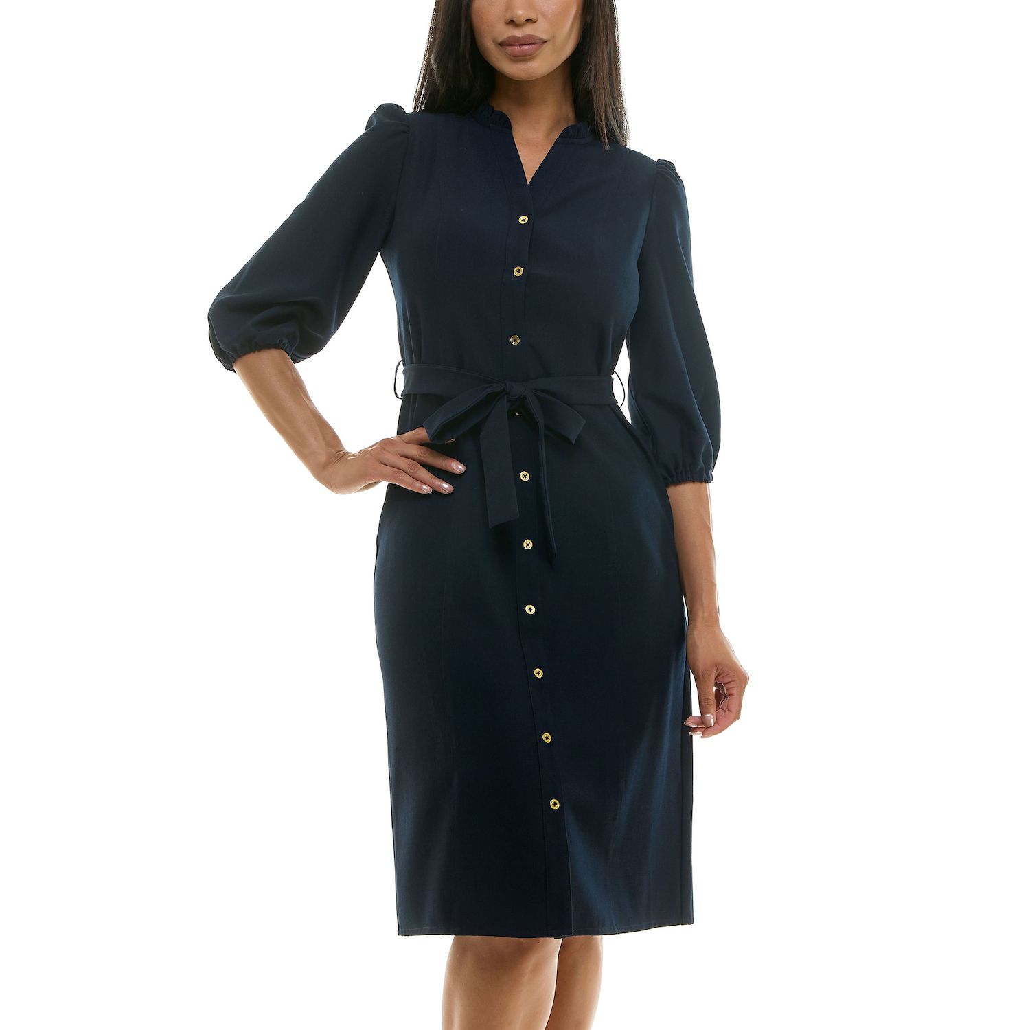 Nanette Lepore Women's Puffer Coat With Waist Belt - Quilted Winter Coat With Faux Fur