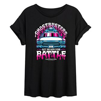 Juniors' Ghostbusters Ready For Battle Oversized Tee