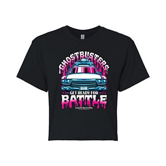 Juniors' Ghostbusters Ready For Battle Cropped Tee