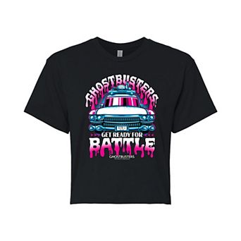 Juniors' Ghostbusters Ready For Battle Cropped Tee