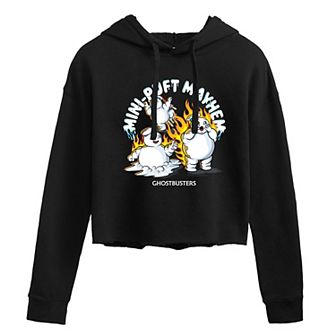 Juniors' Ghostbusters Mini Puft Mayhem Cropped Hoodie