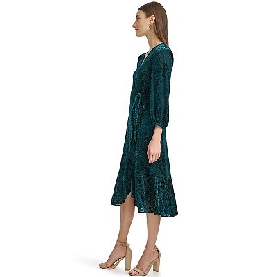green emerald velvet dress Harper Maxi Dress Olive Polka Dot / XL