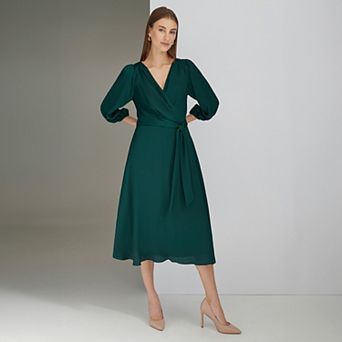 Women's Harper Rose Balloon Sleeve V-Neck Midi Dress