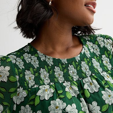 Women's Draper James Smocked Woven Top