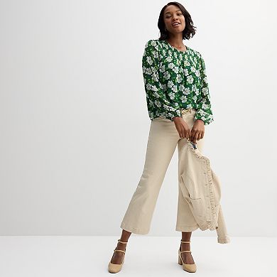Women's Draper James Smocked Woven Top