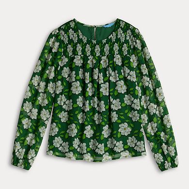 Women's Draper James Smocked Woven Top