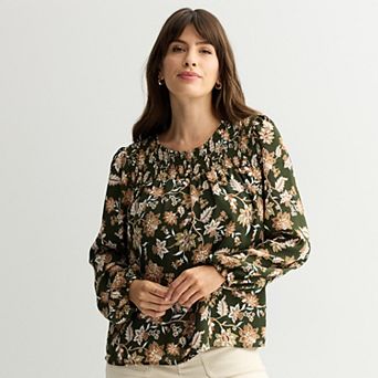 Women's Draper James Smocked Woven Top