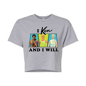 Juniors' Barbie® I Ken And I Will Cropped Tee