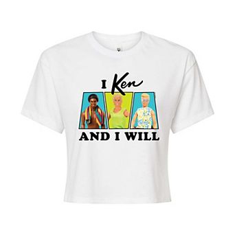 Juniors' Barbie® I Ken And I Will Cropped Tee