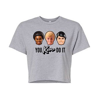 Juniors' Barbie® You Ken Do It Cropped Tee